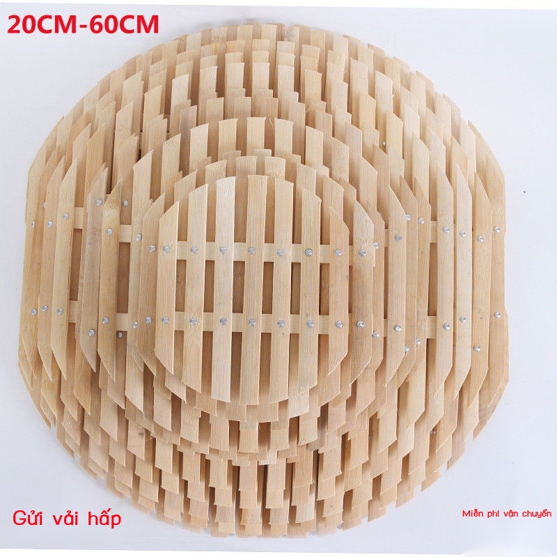 Lò hấp tròn hộ gia đình vỉ tre tấm đa chức năng tủ gỗ vạc thậm chí lớn