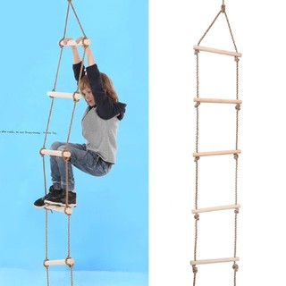 Thang dây thừng bằng gỗ cho bé leo trèo