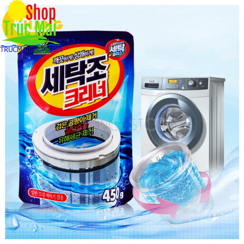 Gói Tẩy Vệ Sinh Lồng Máy Giặt 450g