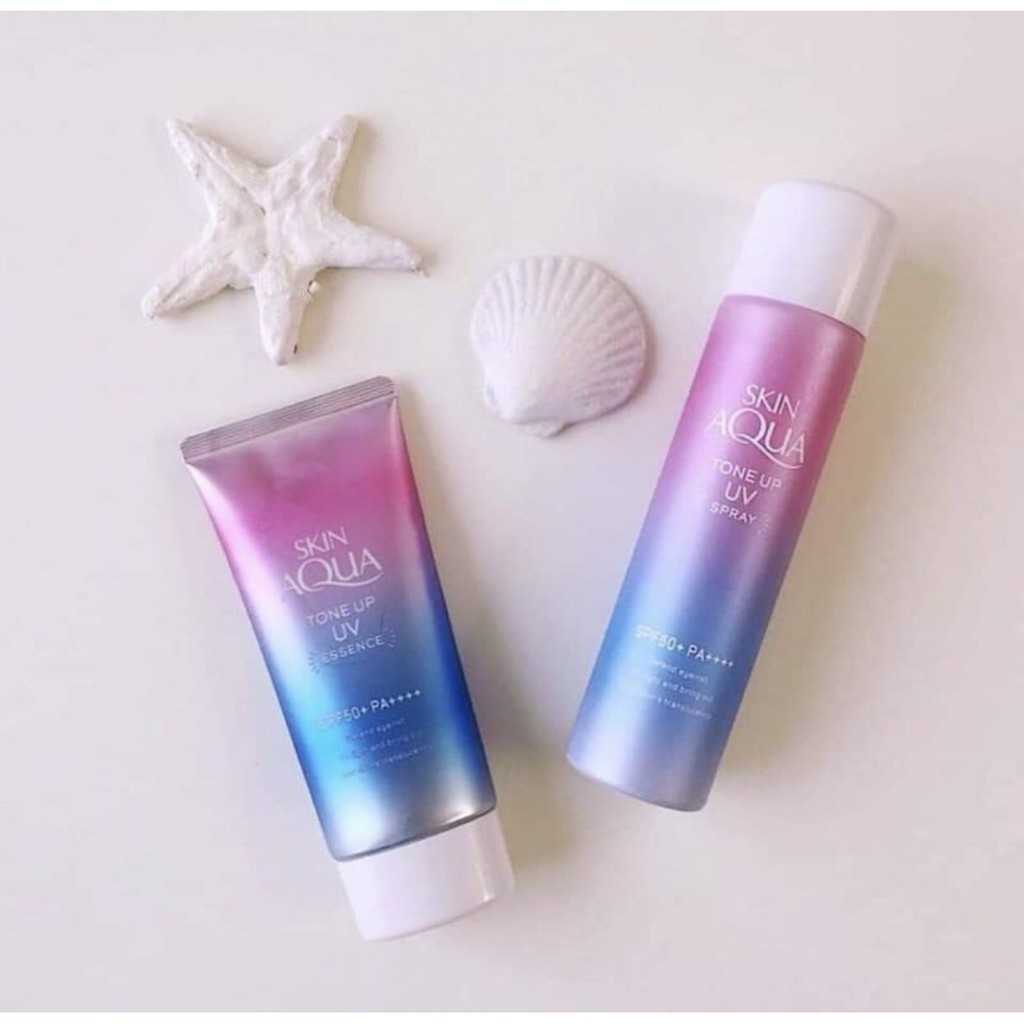 Xịt Chống Nắng Skin Aqua Tone Up UV Spay SPF 50+ PA+++ Nhật Bản