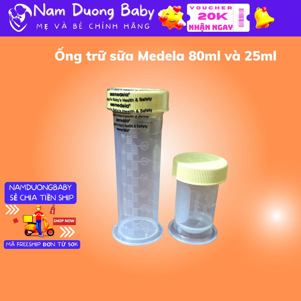 Ống trữ sữa Medela 35ml 80ml dụng cụ đựng sữa trữ sữa cho bé bú giai đoạn đầu đời
