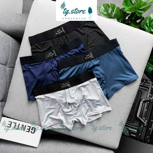 Quần Sịp Nam Boxer Hàng Xuất Khẩu Cao Cấp Combo 4 Cái H&M, Quần Xì Nam Thun Lạnh Co Dãn 4 Chiều Siêu Kháng Khuẩn.