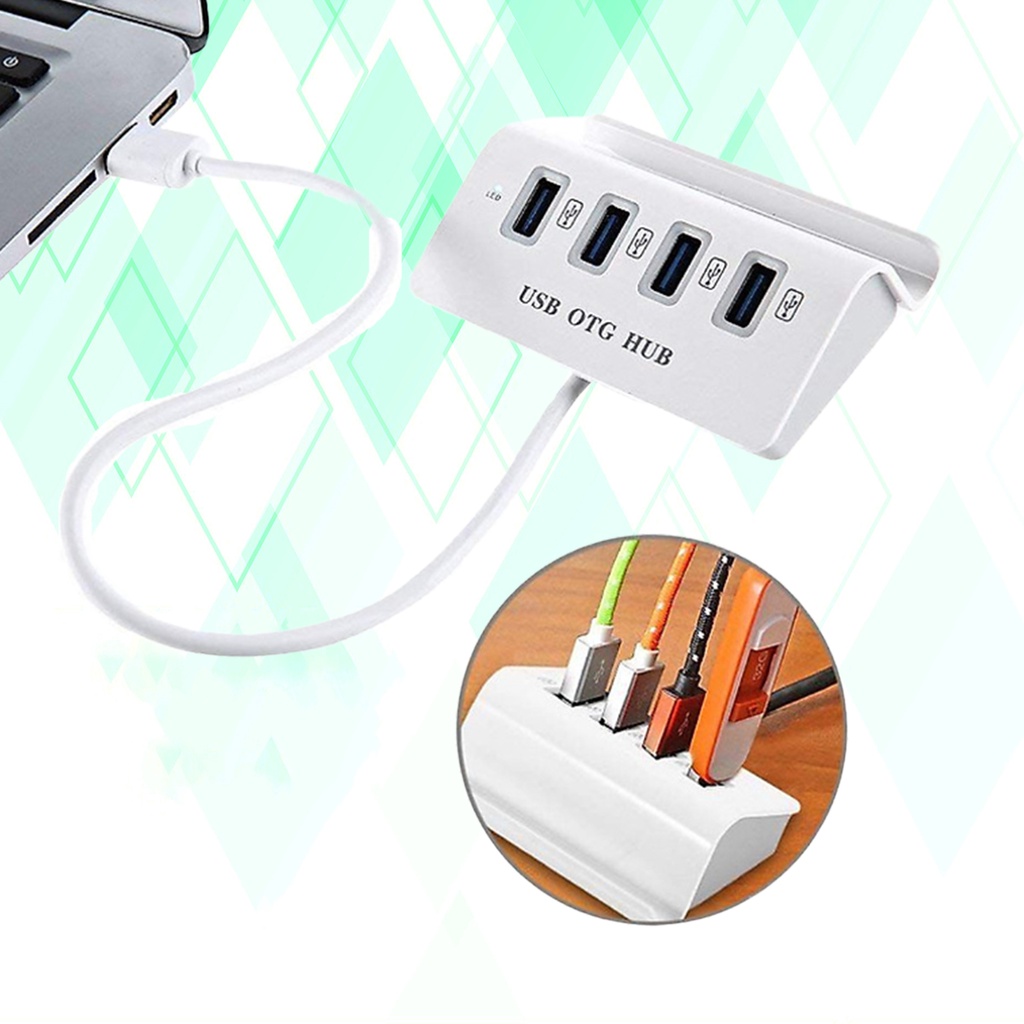 Hub USB Type-C ra 4 cổng USB kiêm giá đỡ cho Điện thoại - MẪU MỚI