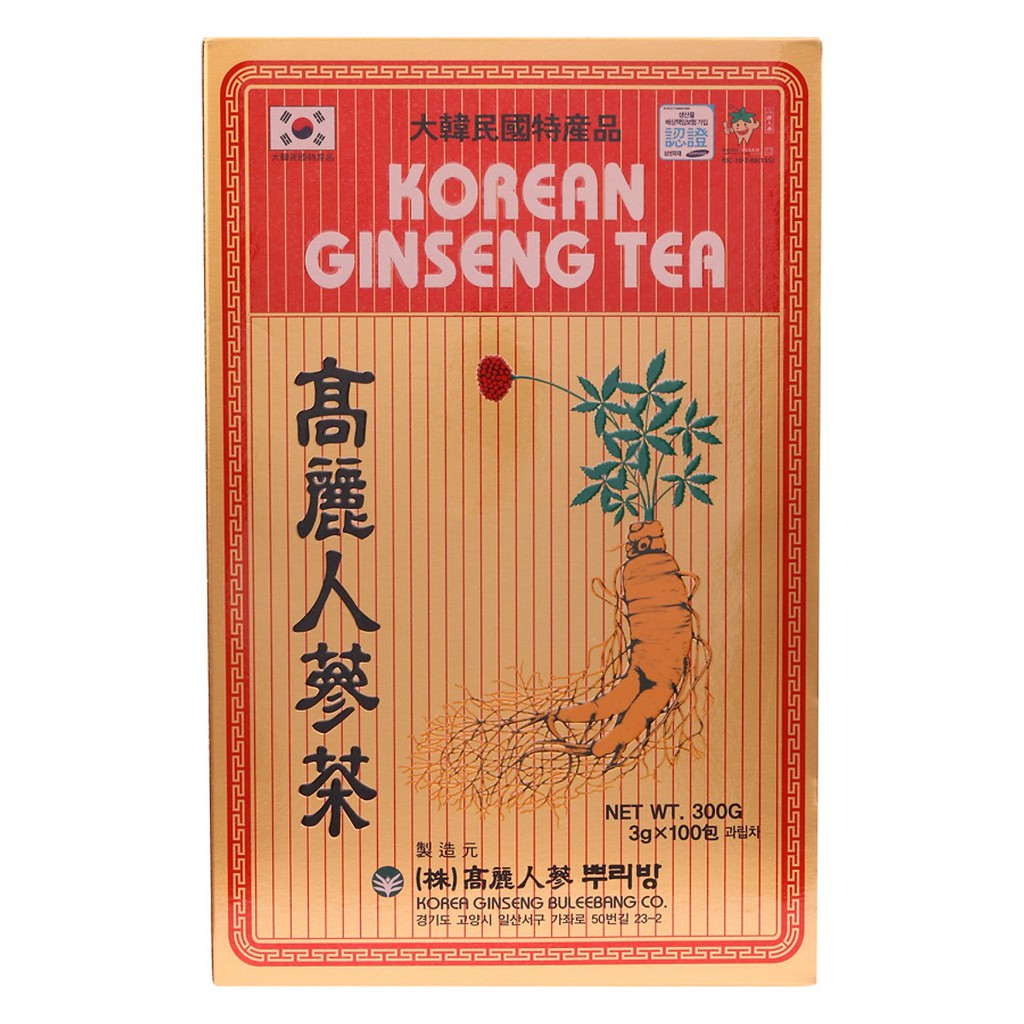  Trà Nhân Sâm Hàn Quốc Korean Ginseng Tea 100 Gói x 3g