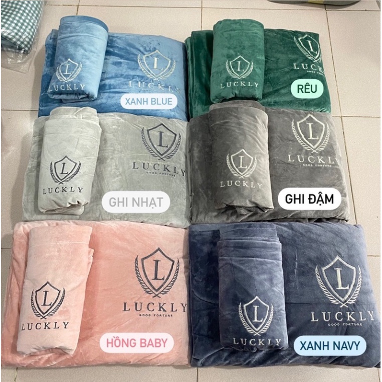 Bộ Chăn Ga Gối Nỉ Mịn LUCKY_LOẠI 1_Chất Nỉ Mịn Đanh Lỳ Không Xổ Lông, Chuẩn Đủ Kích Thước Giá rẻ