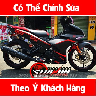 Tem Trùm Exciter 150 Đen Đỏ Nhám