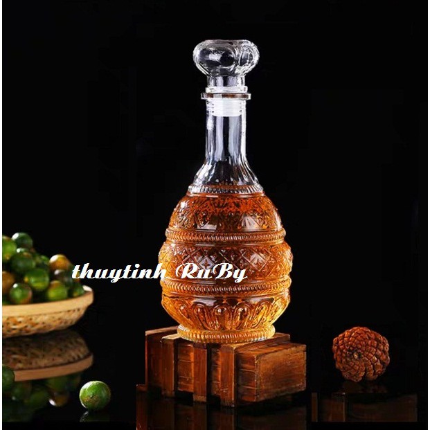 Bình ngâm rượu thủy tinh 500ml - 1000ml, Vỏ chai rượu đẹp | BigBuy360 - bigbuy360.vn