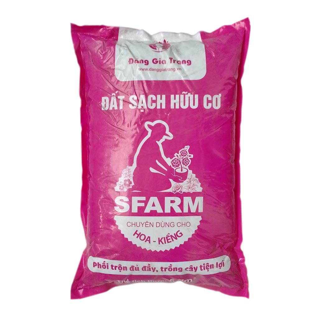 Đất sạch hữu cơ SFARM dùng cho hoa kiểng - Túi 5dm3 ~ 2.5kg