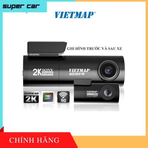 Camera Hành Trình Vietmap KC01 PRO Kết Nối Wifi Cảnh Báo Giao Thông Bằng Giọng Nói, Độ Phân Giải 2k Tặng Thẻ Nhớ 32gb