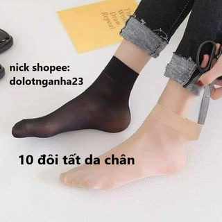 10 đôi tất da chân nữ mỏng siêu dai, tất giấy bó chất mỏng dai