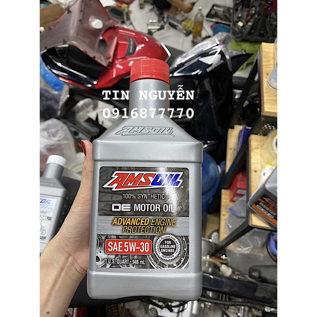 Nhớt xe ga Amsoil OE Motor Oil 5w30 946ml, lọc nhớt Ya-su