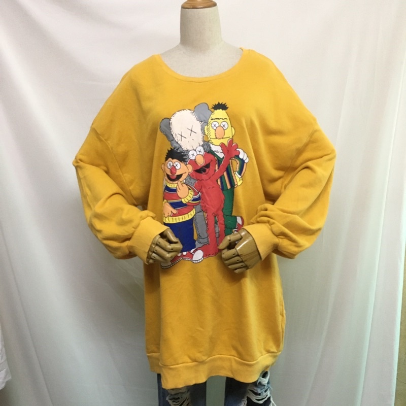 Áo hoodie nữ T-no1 màu vàng freesize dáng dài si tuyển NC