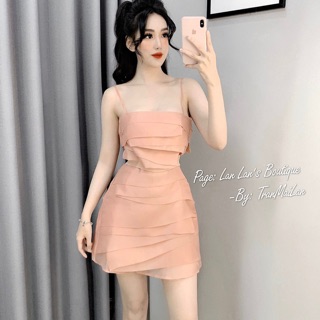 VÁY TƠ MỸ XẾP TẦNG 2 DÂY