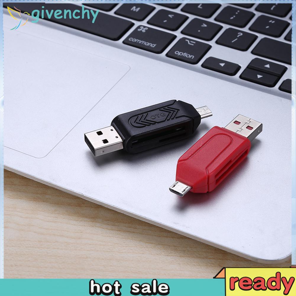 Đầu Đọc Thẻ Nhớ Usb 2.0 Otg Tf / Sd Đa Năng 2 Trong 1
