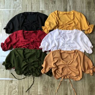 ÁO CROPTOP DÂY RÚT
