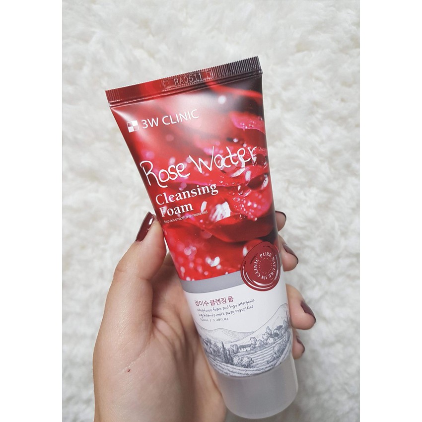 Sữa rửa mặt 3W CLINIC Foam Cleansing chiết xuất thành phần tự nhiên 100ML, Hàn Quốc NPP Shoptido