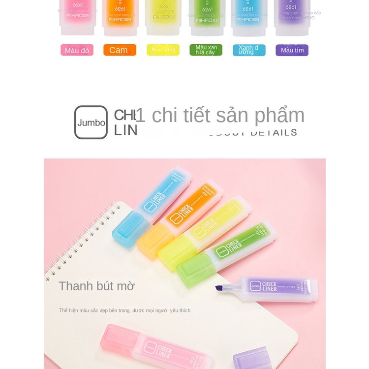 Set 12 Bút Đánh Dấu Dạ Quang Nhiều Màu Sắc