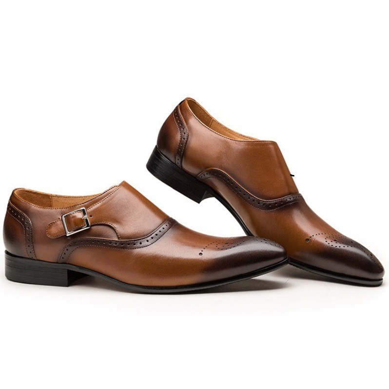 Giày Tây MonkStrap Tăng Chiều Cao Thanh Lịch - Q3A