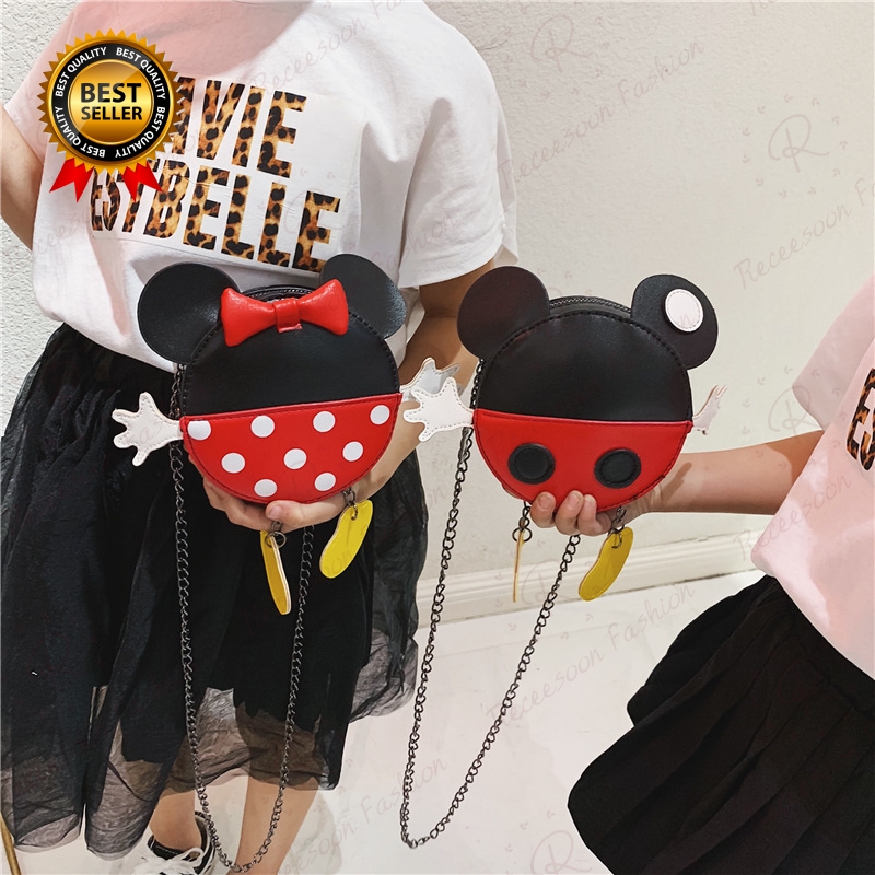 Cartoon Mickey Mouse Kids Shoulder Bags Girls Mini Bag Cute Minnie Crossbody Bag Girl Birthday Gift