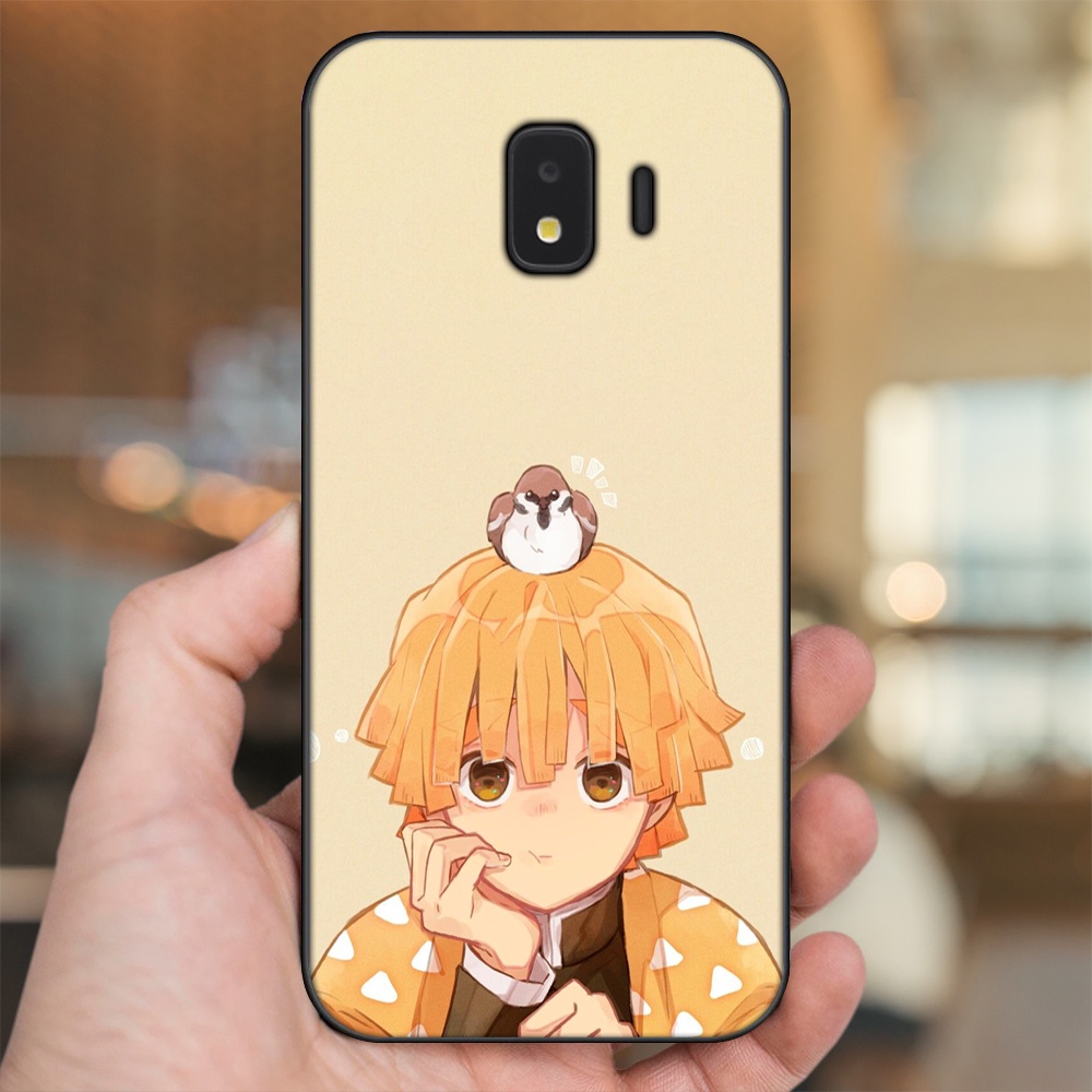 Ốp lưng Samsung J2 Core, J2 Pro 2018 viền đen in hình Zenitsu Kimetsu no Yaiba