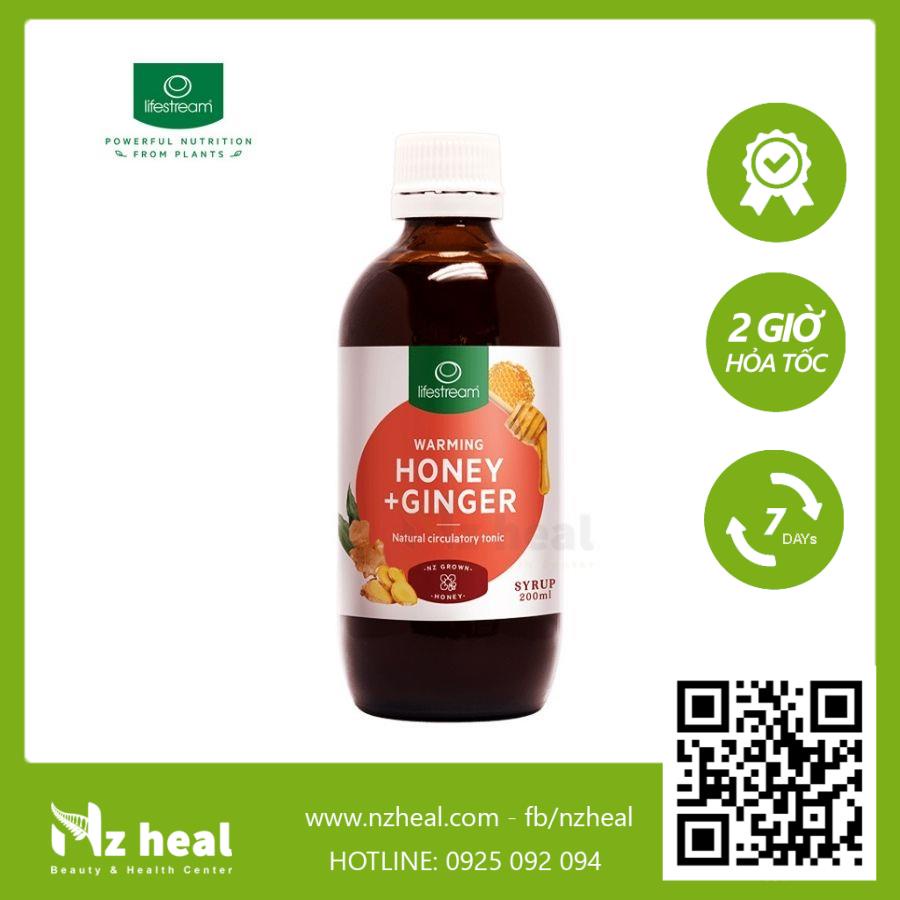 [Hỏa tốc] Siro ho gừng mật ong Lifestream Honey &amp; Ginger Syrup 200ml