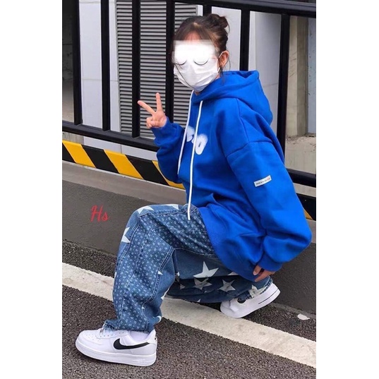 Áo hoodie xanh EZL HSU1