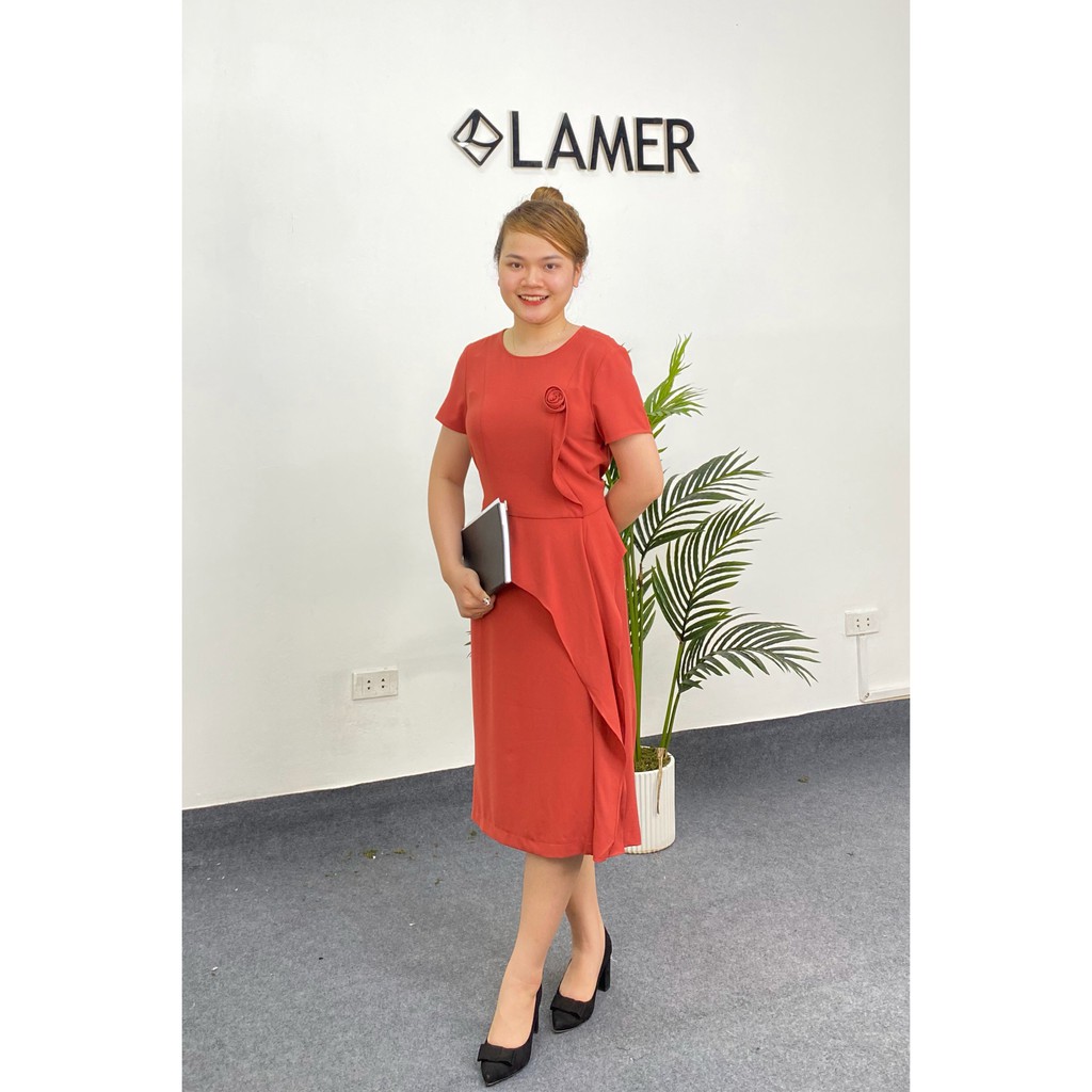 Đầm LAMER Bèo Lệch Hoa Quấn L63T20H010