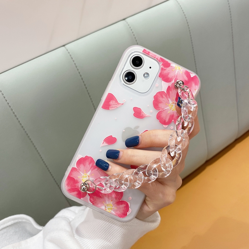 Crystal Bracelet Chain Back Cover Samsung Galaxy S20FE S20 Ultra Note 20 S20+ Flower Phone Case With Strap Soft Case | BigBuy360 - bigbuy360.vn