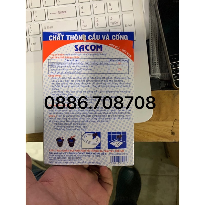 Bột Thông cầu cống sacom 180g