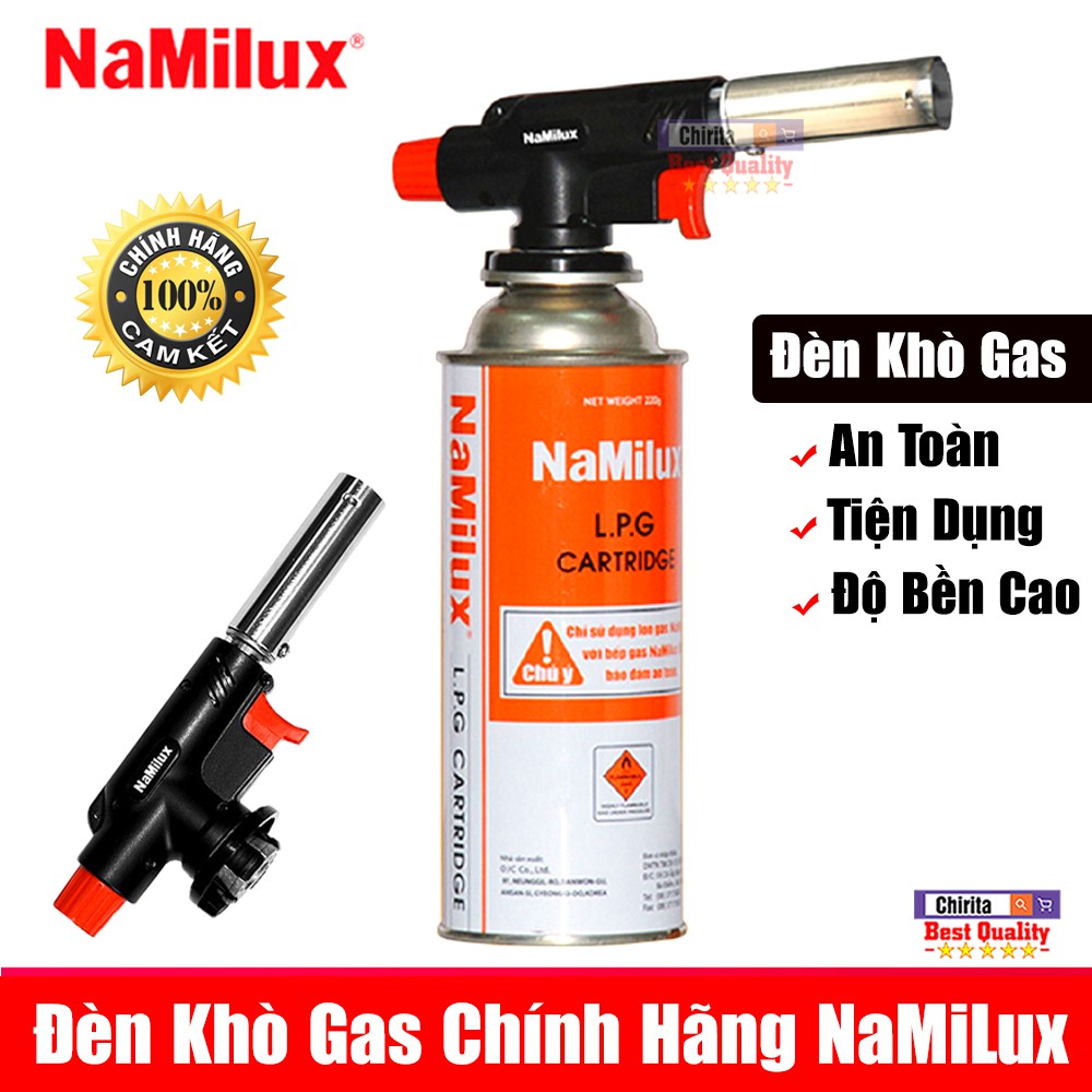 Đầu Khò Gas NaMiLux - Đèn Khò Ga Có Mồi Lửa - Sử Dụng Cho Bình Gas Mini TS1719RN