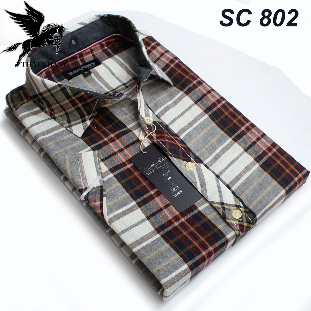 sơ mi nam ngắn tay công sở caro siêu thị vải cotton đẹp mát hàng chuẩn Thái Khang | BigBuy360 - bigbuy360.vn