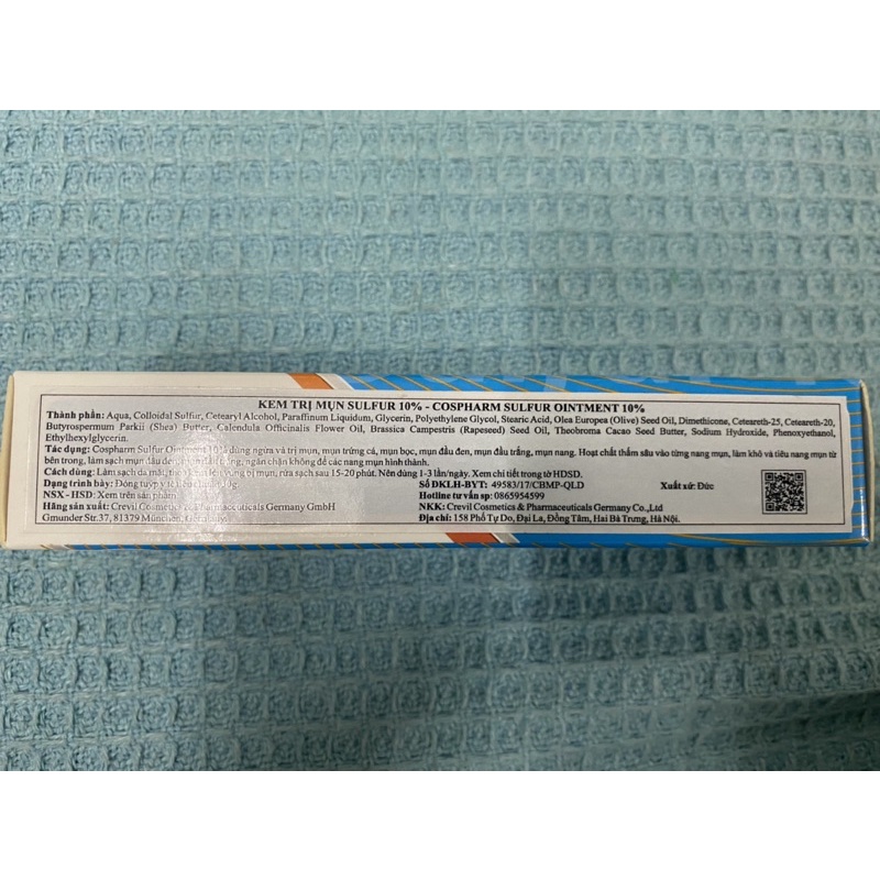 Kem giảm mụn Sunfur 10% -30g