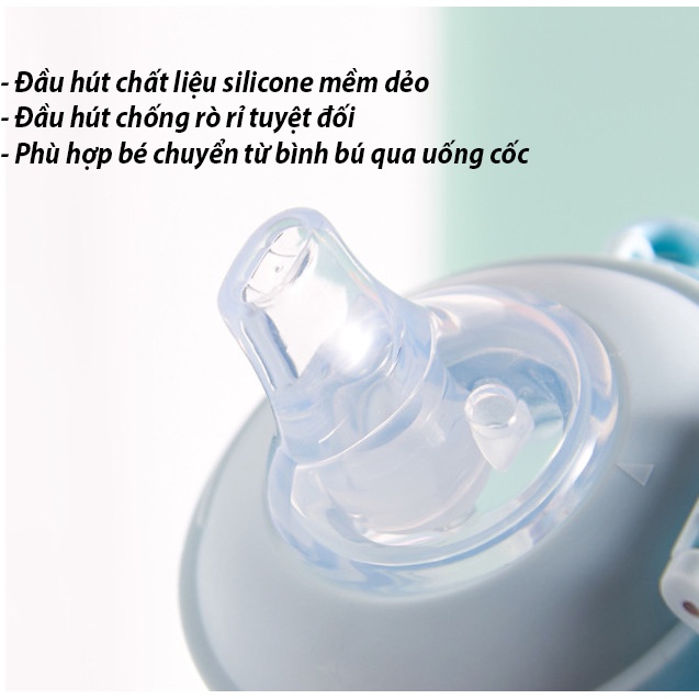 Bình tập uống nước tiêu chuẩn cho bé 280ml chống sặc,bình sữa cho bé A7