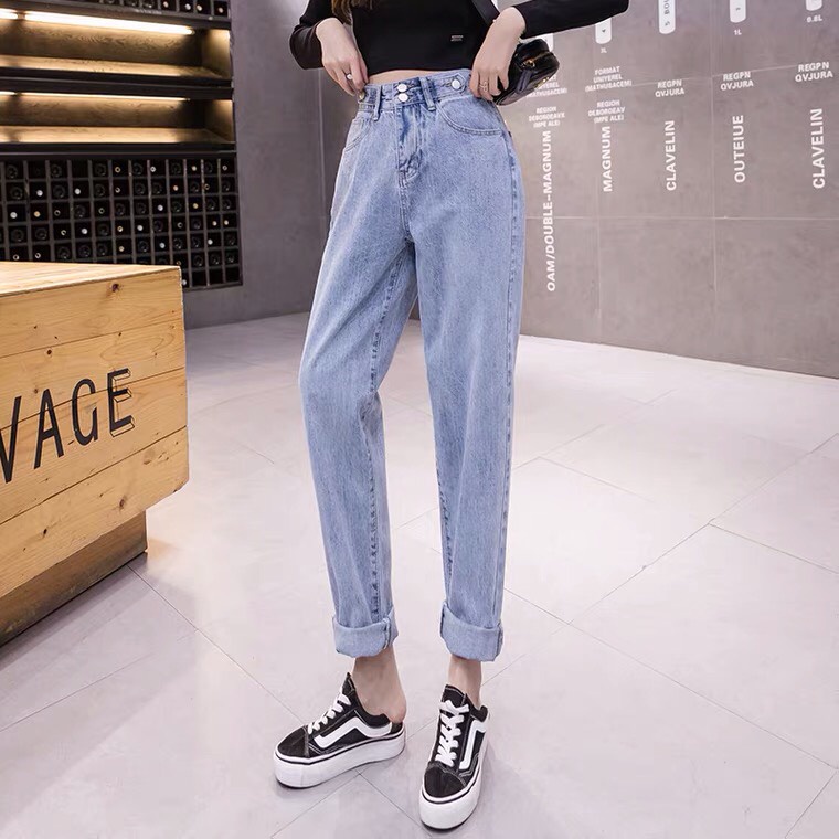 Quần baggy Nữ lưng cao, ống rộng, lưng thun bảng lớn co giãn, PC năng động trẻ trung - New Hot