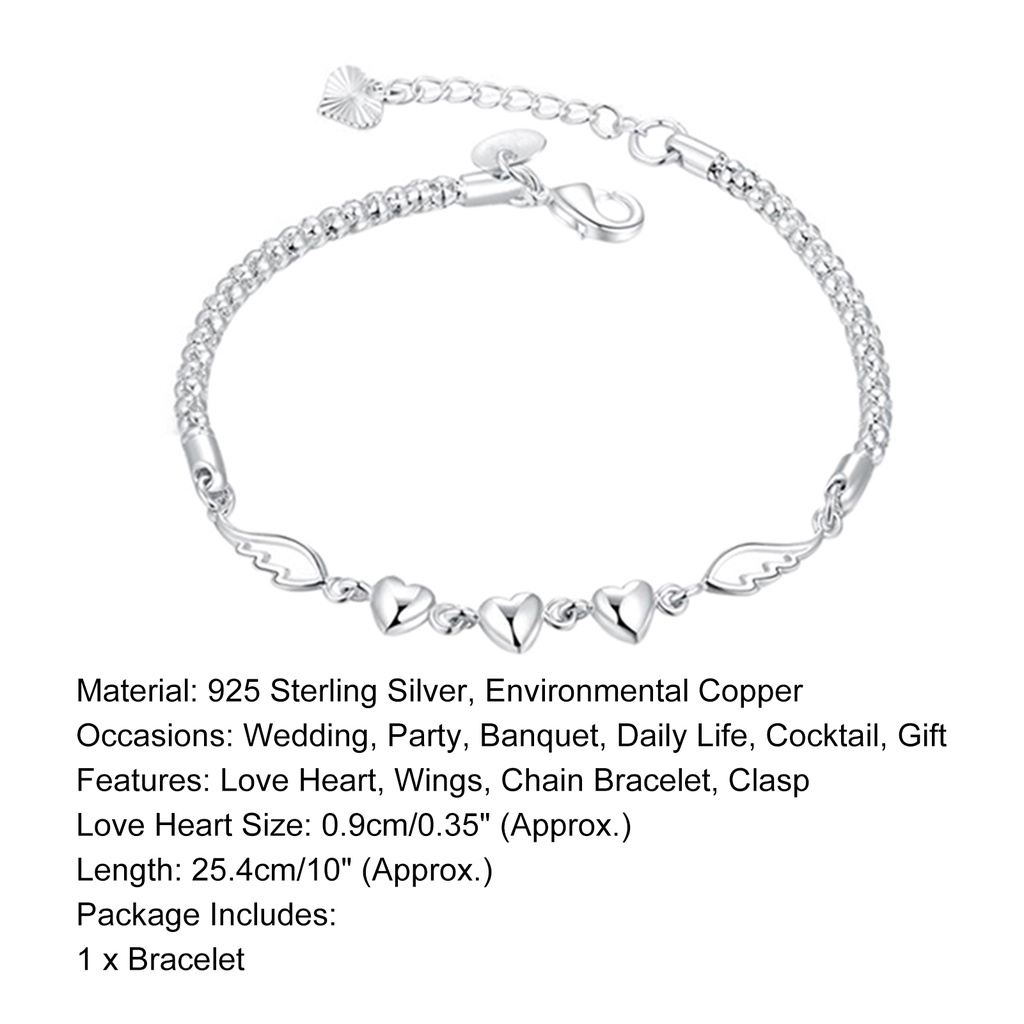 Lắc tay kim loại thiết kế trái tim nhỏ xinh cá tính sang trọng dành cho nữ