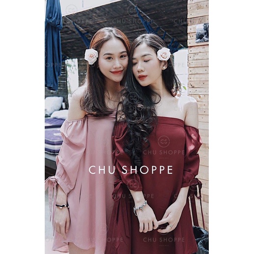 Đầm chushopee bẹt vai