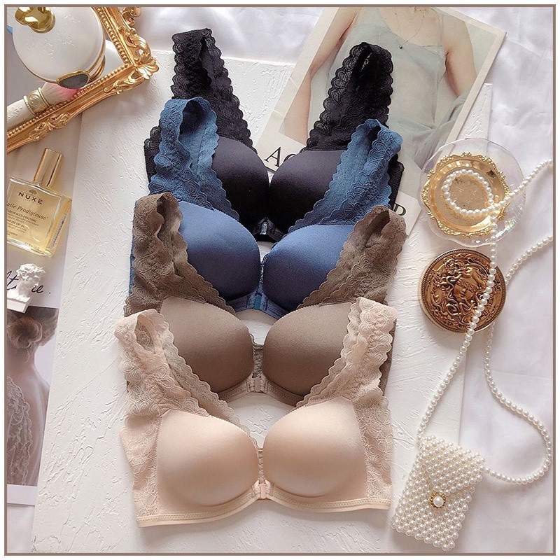 Áo lót nâng ngực không gọng phối ren quyến rũ cho nữ