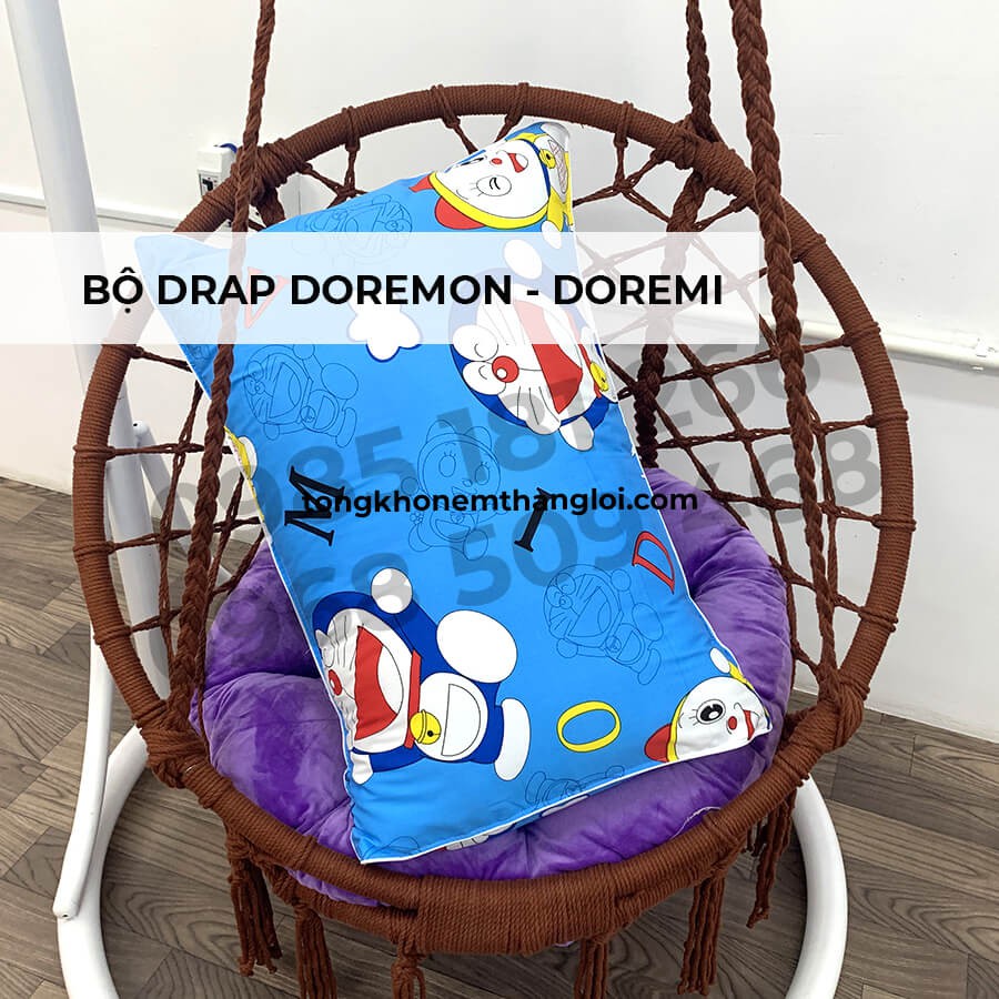 [Ảnh Thật] Doremon vs Doremi - Bộ Drap Cotton 4 món Thắng Lợi Chính Hãng