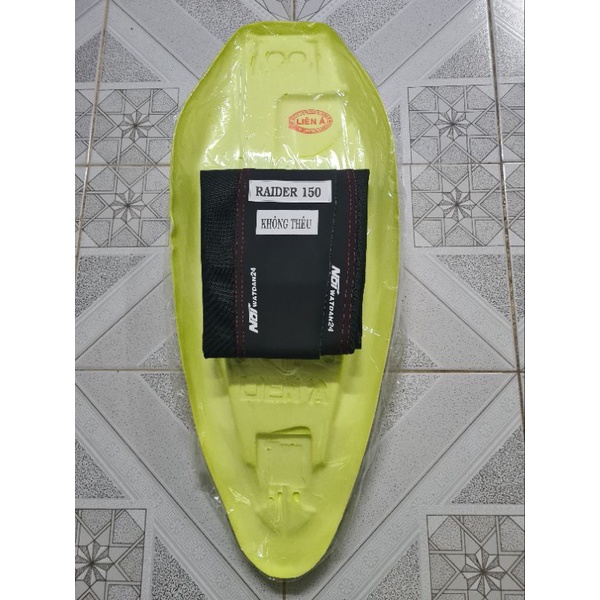 Mút Muss Vàng " Raider 150 " Satria 150 " Gốc Cạnh Combo Áo Yên " Raider " Satria " Da Thun Thái Mịn Có In Hàng Đẹp ĐB Z