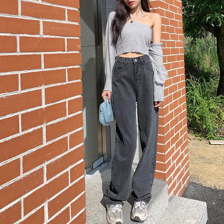 Quần Jeans Nữ Lưng Cao Ống Rộng Thời Trang Hàn Quốc