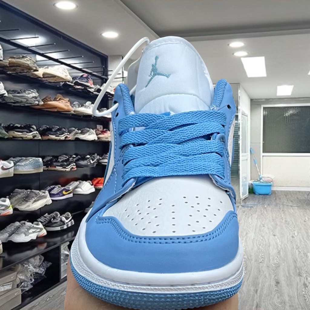 Giày Jordan Cổ Thấp Nam Nữ, Giày Sneaker JD1 Xanh Dương Cổ Thấp Thời Trang Cao Cấp Hottrend 2022