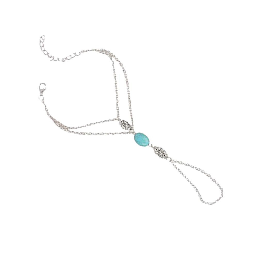 Vòng Tay Hợp Kim Mặt Hình Hoa Đính Đá Lấp Lánh Cho Nữ