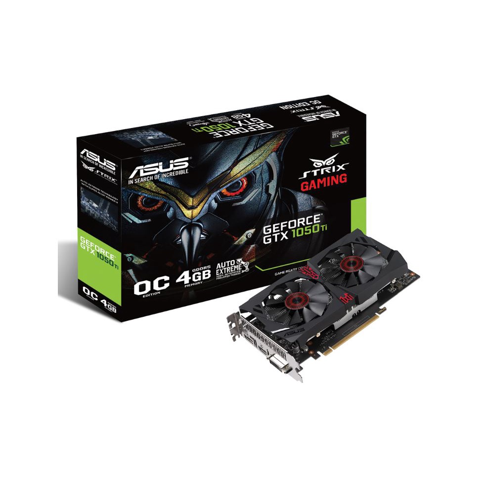 VGA, Card Màn Hình Asus Strix GTX 1050Ti OC Edition Gaming 4GB (NVIDIA Geforce/ 4Gb/ DDR5/ 128 Bit) - Đã Qua Sử Dụng