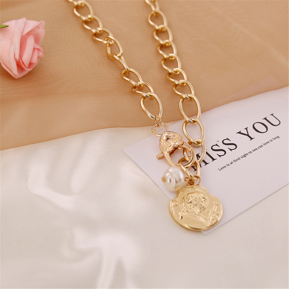 Dây Chuyền Hợp Kim Đính Ngọc Trai Giả Xinh Xắn COD