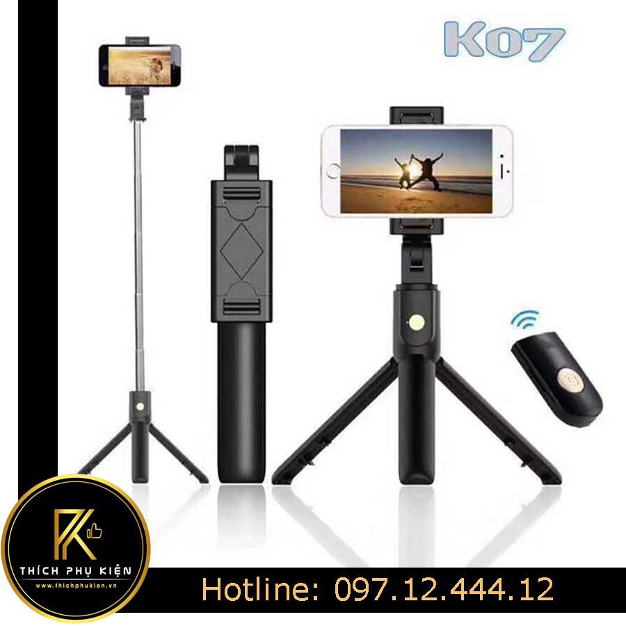 ✒Gậy Tự Sướng Selfie 3 Chân Đứng Tripod K07 - K10 - Cao Cấp Remote điều khiển từ xa - Giá rẻ nhất