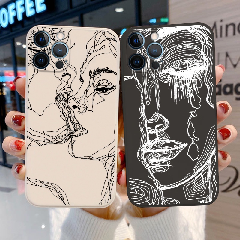 Ốp Điện Thoại Tpu Dẻo Họa Tiết Trừu Tượng Cho IPhone 11 Pro Max 12 13 Pro Max 7 8 6 S Plus SE X XS Max XR