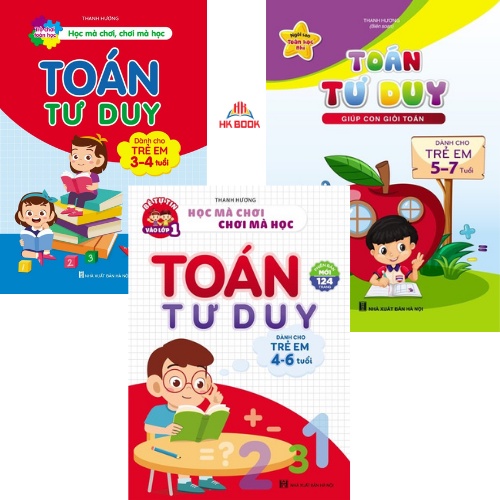 Sách - Combo Toán tư duy cho bé 3-4 tuổi; 4-6 tuổi và 5 - 7 tuổi (3 cuốn)