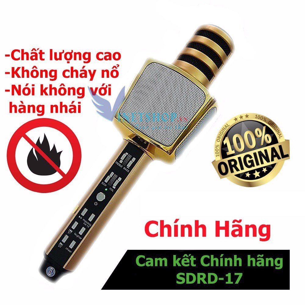 Mic hát karaoke bluetooth SD08 (Mic SD08-Sd10-SD17-SD18-YS90-YS91-YS92-YS93-YS95-L698) 3 in 1 loa to Mic Bass cực chuẩn