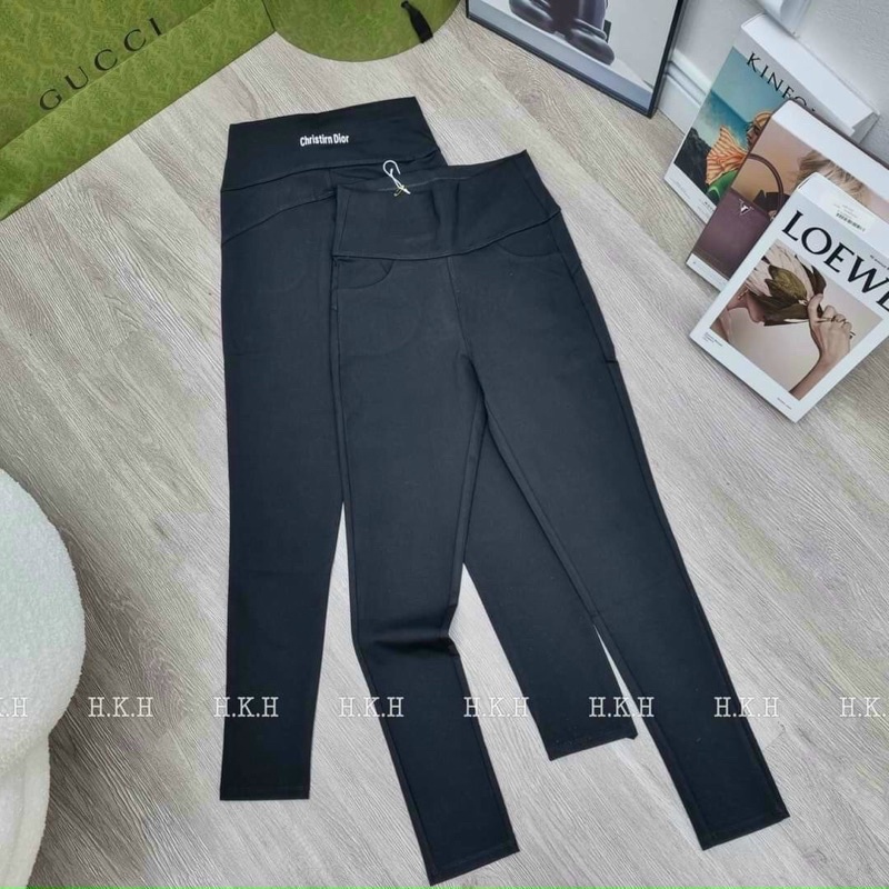 QUẦN TREGGING HÀN CẠP CHỮ KHÔNG BAI, KHÔNG XÙ HÀNG QCL1 MS19166