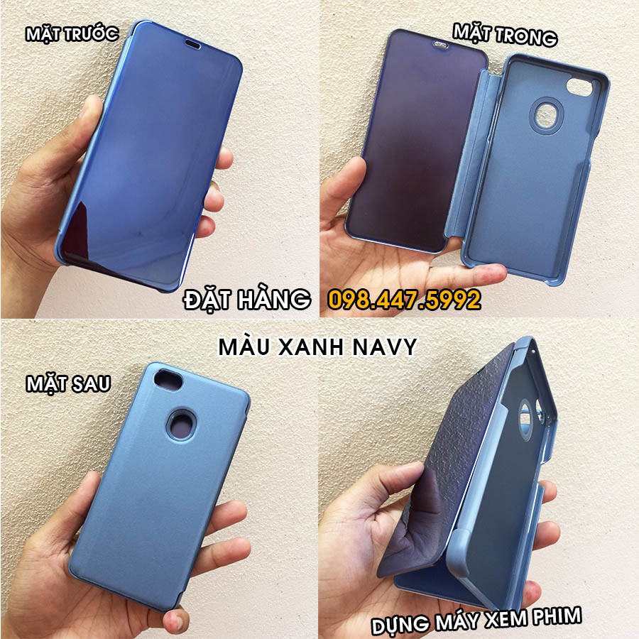 Bao Da Tráng Gương Oppo F7 - Bao Da Nắp Gập, Mặt Trước Sáng Bóng, Mặt Sau Da PU | BigBuy360 - bigbuy360.vn